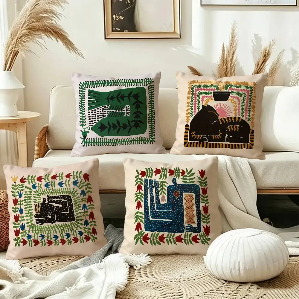 Egypt Colorful Abstract Tiger pillow cover sofa cushion cover home room decoration children gift