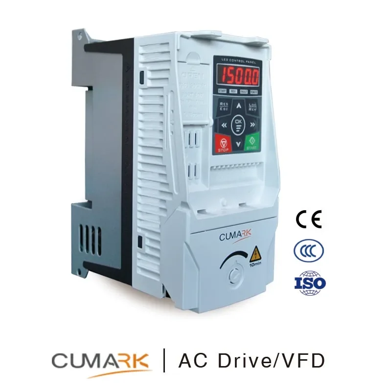 Cumark ES350PV 3hp 2.2kw solar pump inverter with AC Grid 220v input & PV 220Vdc~400Vdc