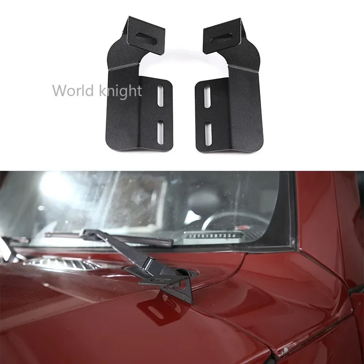 

For Toyota FJ Cruiser 2007-2021 Carbon Steel OFF Road Front Hood Spotlight Bracket Holder Modification Car Accessories 2 PIECE