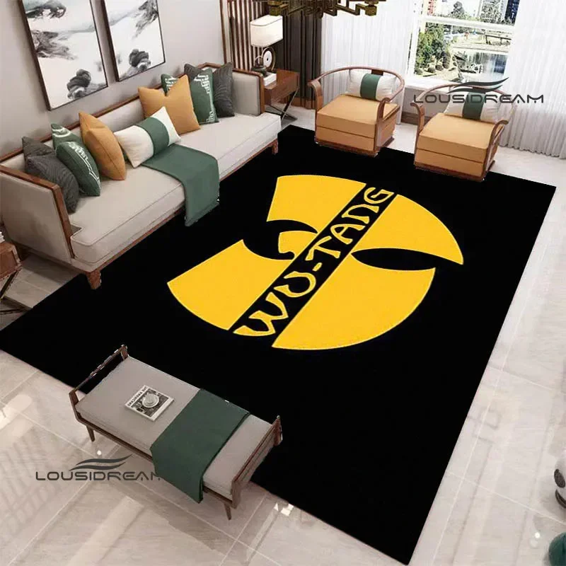 WU-TANG-CLAN HIP-HOP combination Printed carpet non-slip carpet door mat Yoga mat bedroom decoration area rug birthday gift