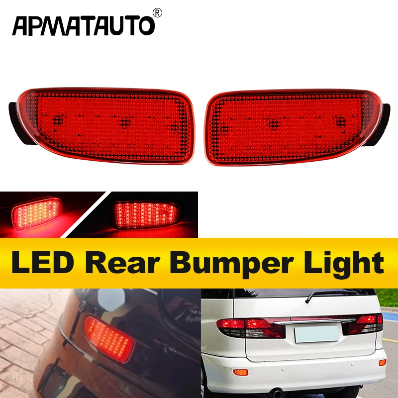 Luz reflectora de parachoques trasero LED, 2 uds., para Toyota Previa Estima Tarago 30 Series OEM #   8192028010 Accesorios para faros antiniebla traseros para automóviles
