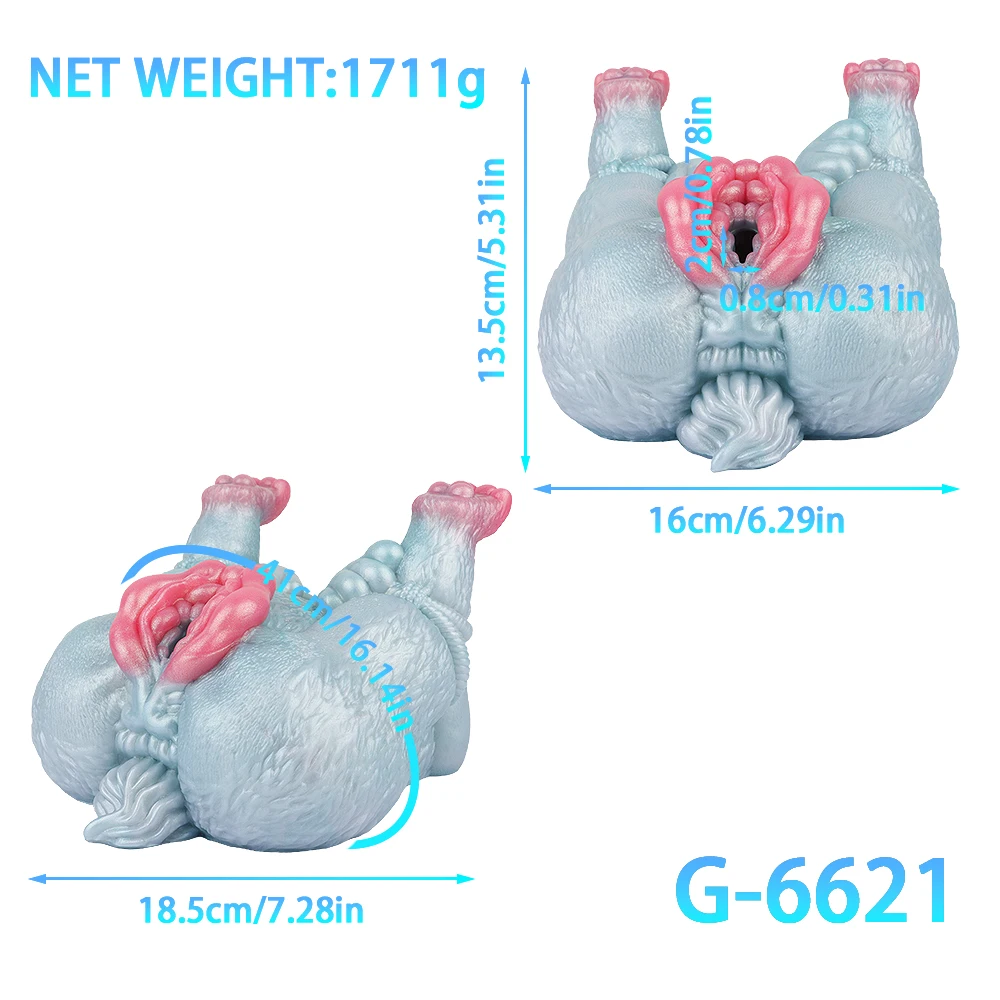 SMMQ Animal muslo y pie alienígena taza de masturbación silicona suave realista coño bolsillo masturbador de un solo canal para hombres juguete sexual