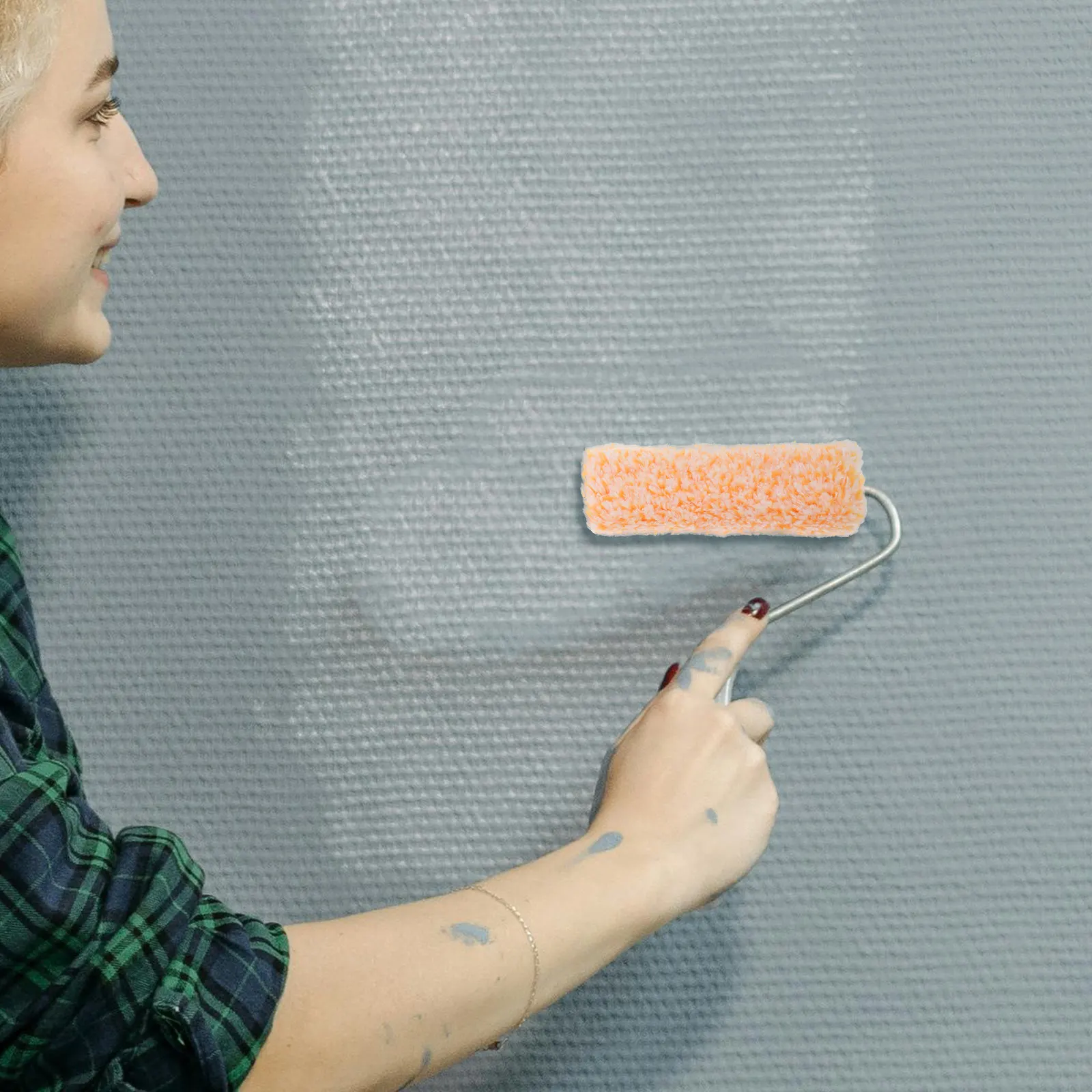 4Pcs Cotton Roller Covers Mini Paint Roller Sleeves Wall Painting Small Corner Use Even Coverage Brush