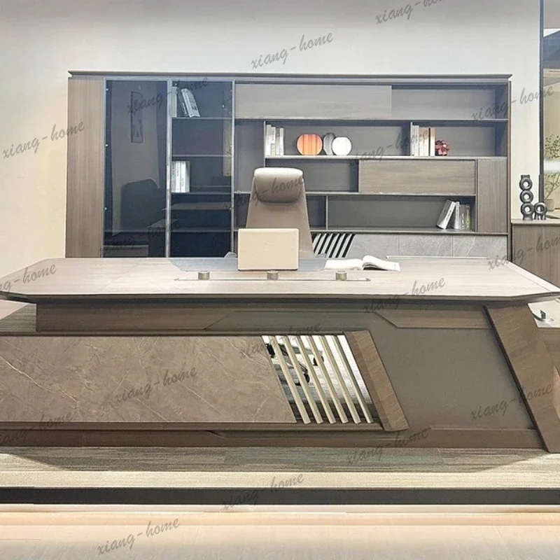 FG Luxury Corner Executive Desk Decor White Adjustable Organizer Executive Desk Study Standing Mesa Escriotorio Office Table Des