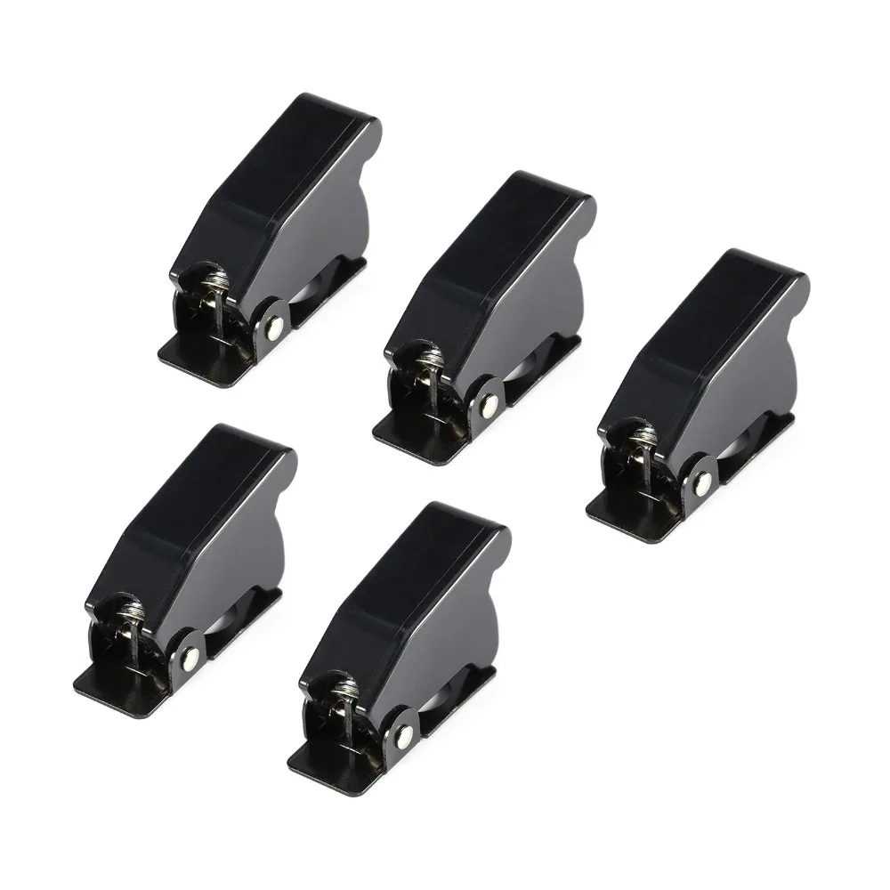 5Pcs Black Toggle Switch Cover 12mm Mounting Dimensions Waterproof Design Toggle Switch Guards Plate Guard
