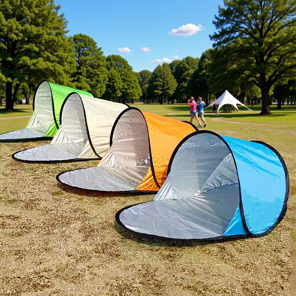 Outdoor Tent New Single Leisure Quick Open Free To Build Sunscreen Sunshade Beach Single-layer Cross-border Tent Camping