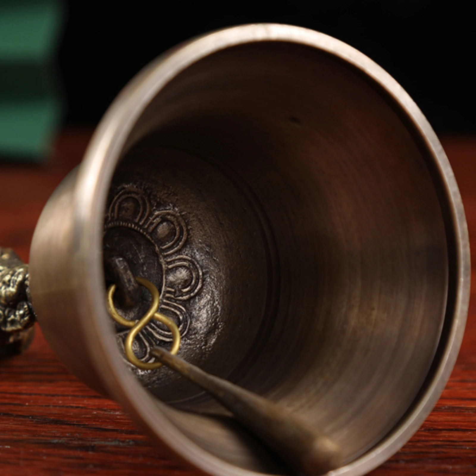 Vajra Bell Handheld Bell with Vajra Handle Ornate Decorative for Meditators, Chanting, Meditation