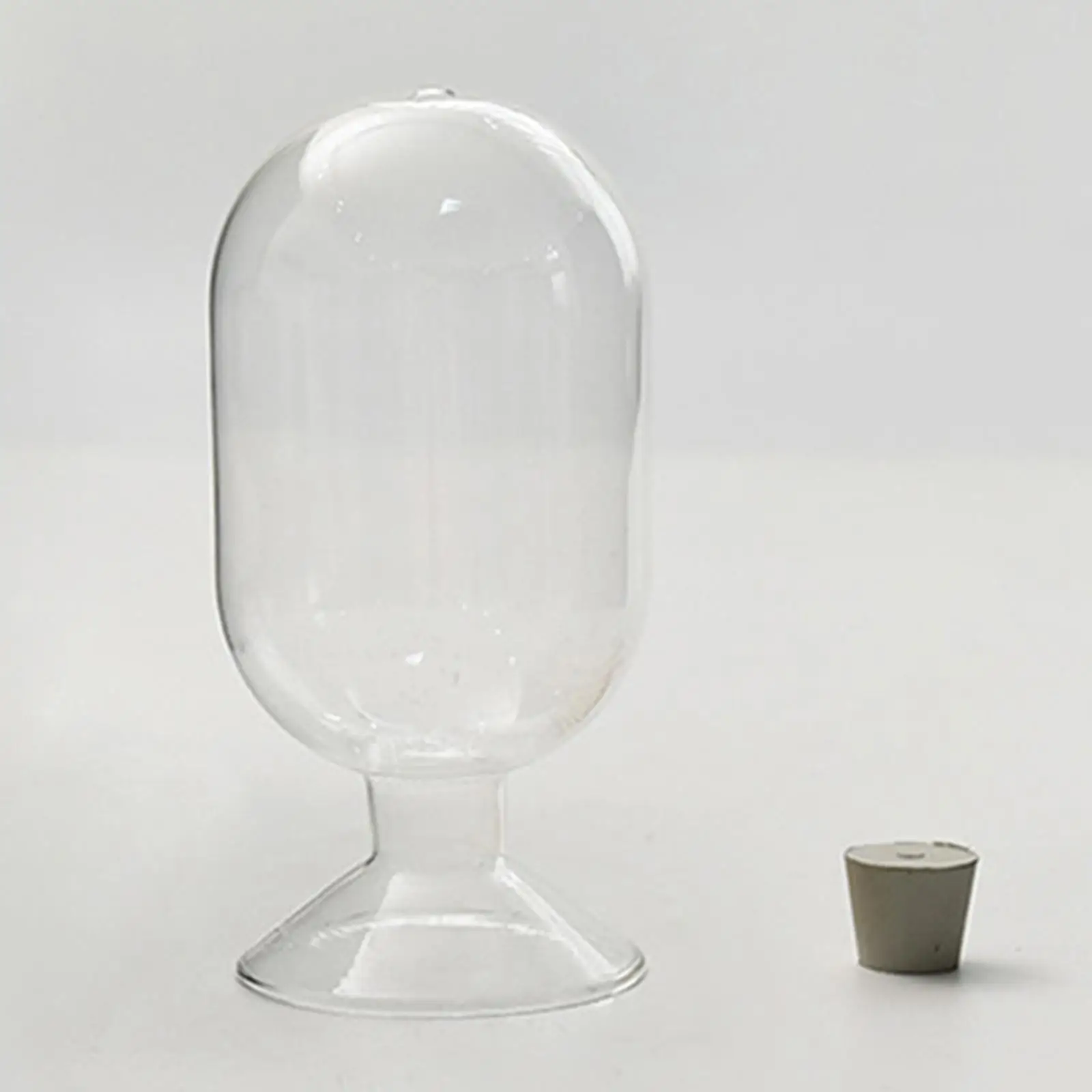 Mini Glass Storage Jar with Lid Compact Matches Bottle Candle Accessory for Household Bar or Bedside