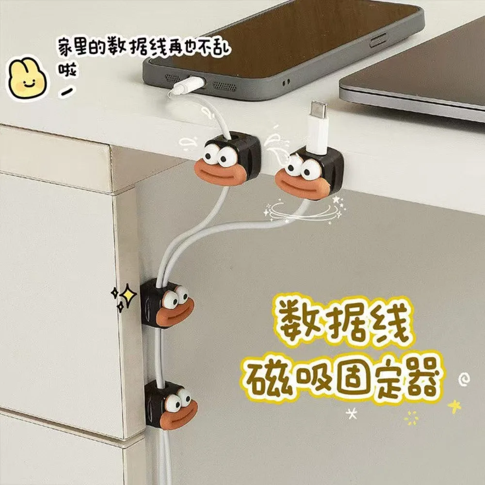 Funny Eyes Cable Organizer Clip Cute Phone Charging Cable Holder Desk Cord Storage Clamp