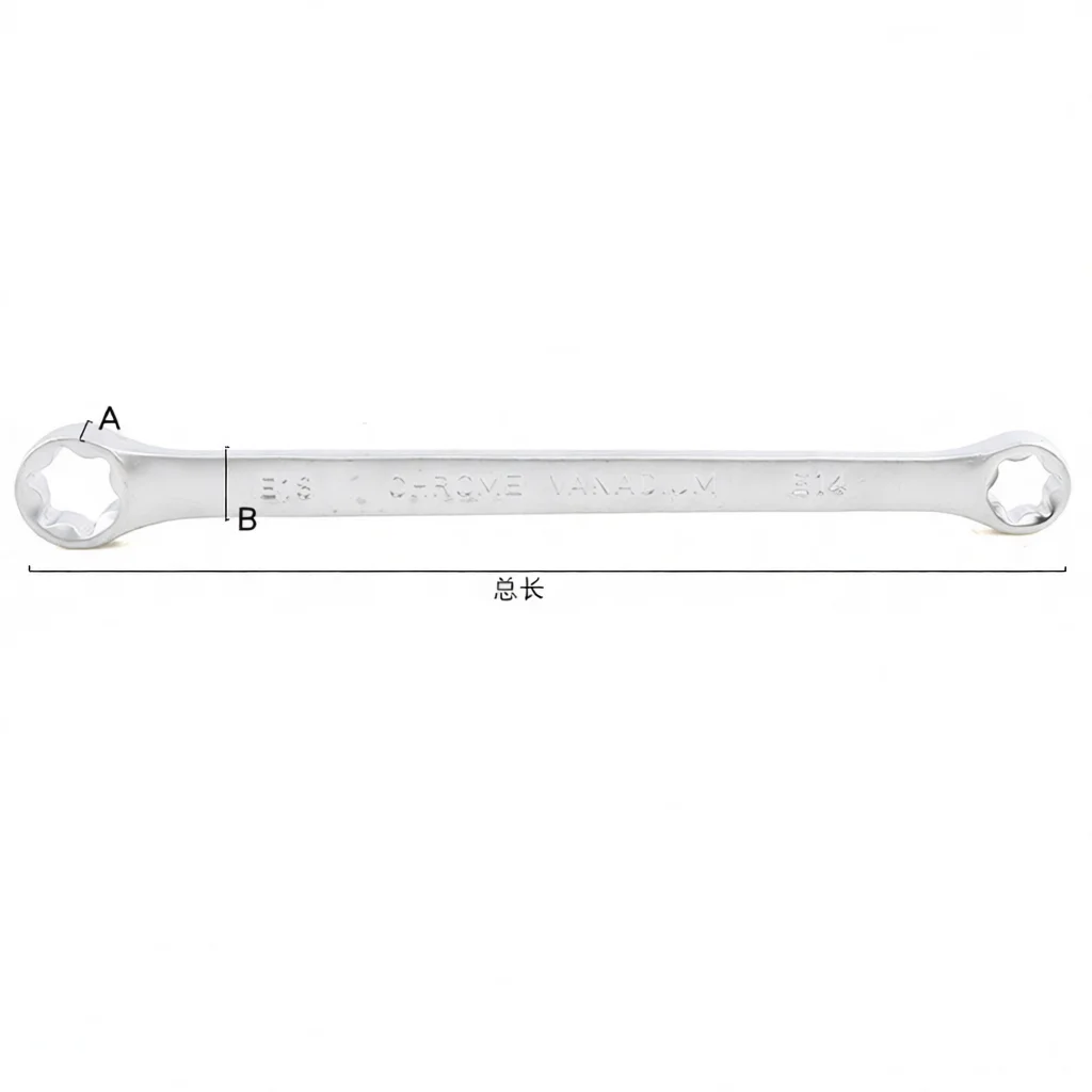 E6 E24 Torx Wrench Set Chrome Vanadium Steel Spanner Repair Tool Double Head Socket Internal Hexagonal Auto Mechanic Hand Tool