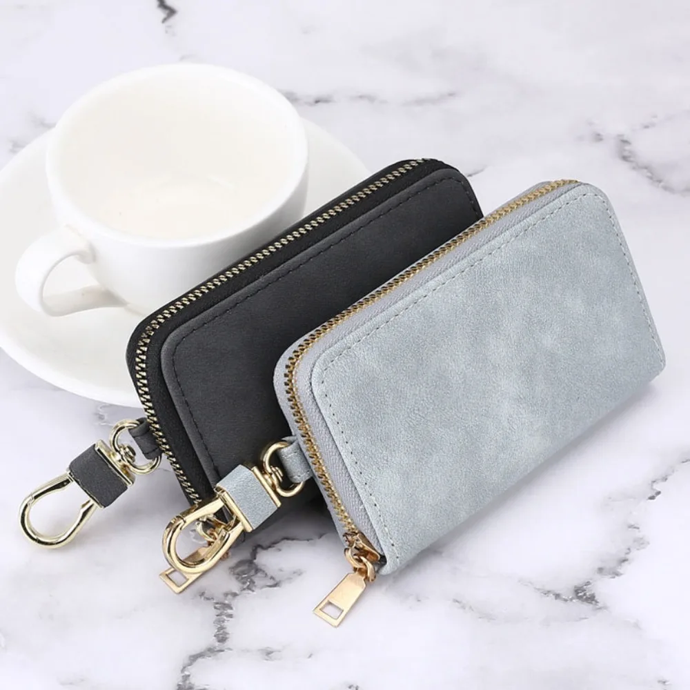 Portachiavi con chiusura a cerniera universale Portachiavi Portachiavi Portachiavi per governanti in pelle Portachiavi durevole Borsa per chiavi per auto Borsa per carte organizzatore