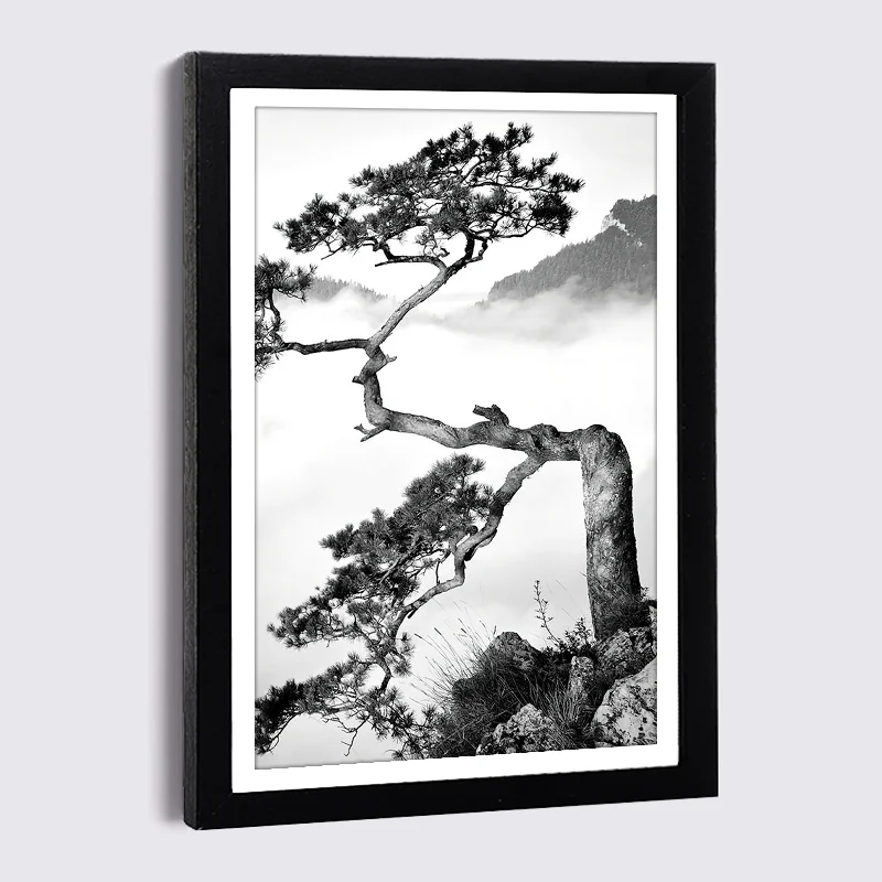 Black Photo frame black and white tiger canvas painting 5x7 8x12 inch Wood picture frame Nordic wall Home Decor picture frames