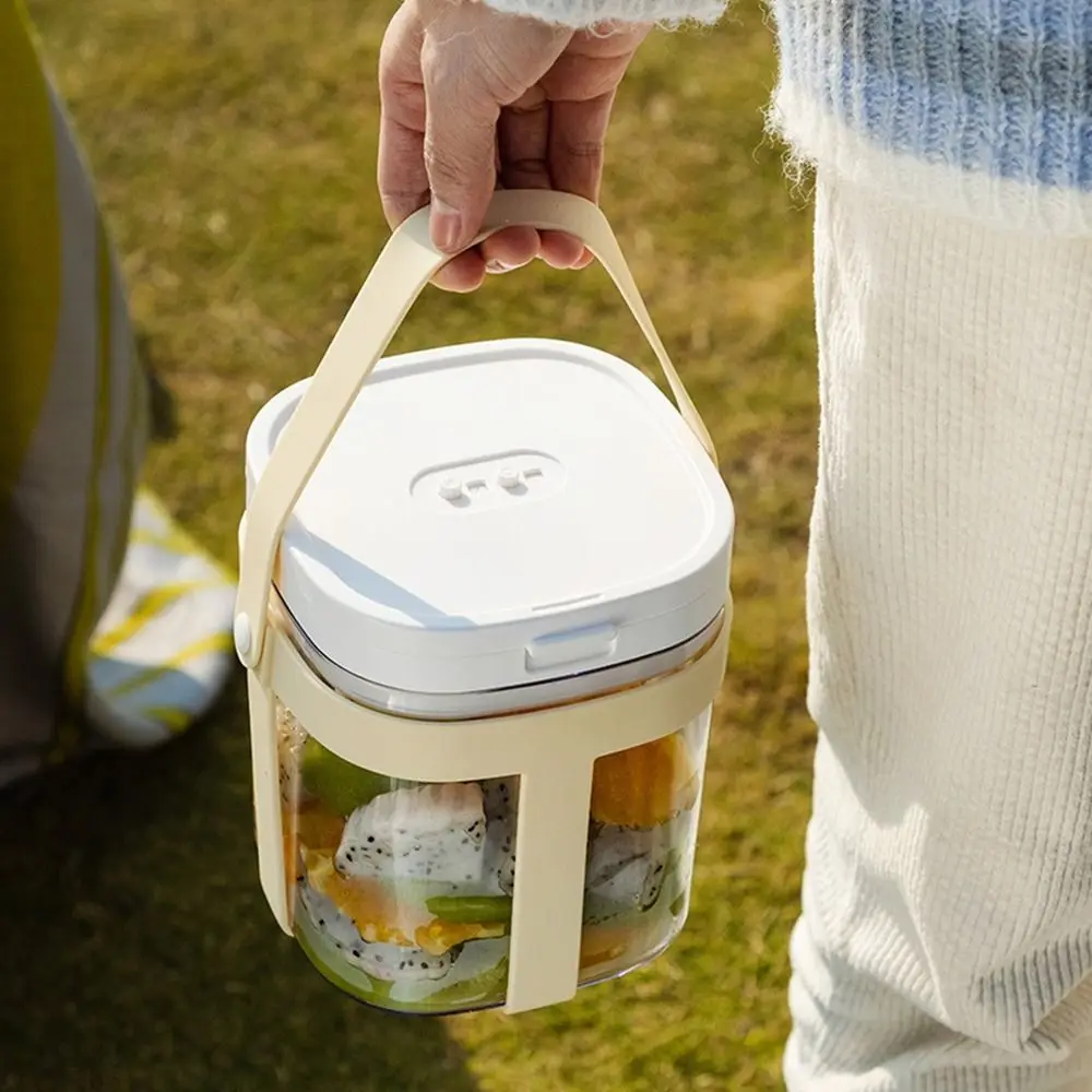 

Food Grade Milk Powder Storage Container UV-Resistant Moisture-proof Handheld Sealed Jar Stackable with Scoop