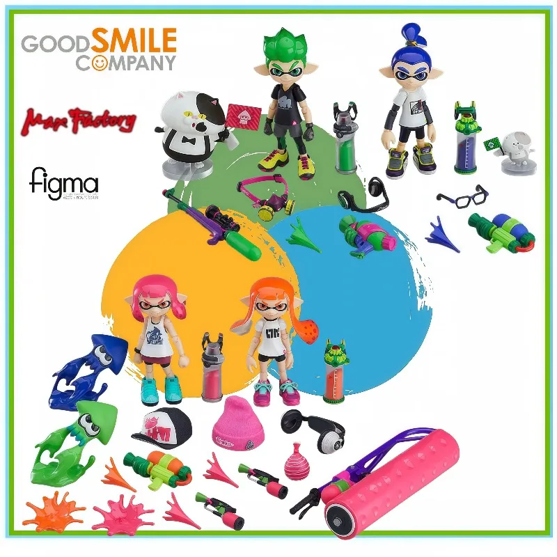 Original GSC Max Factory Figma Splatoon Anime Action Figure for Boys and Girls Collectible Toy Model, Gift, Ornament