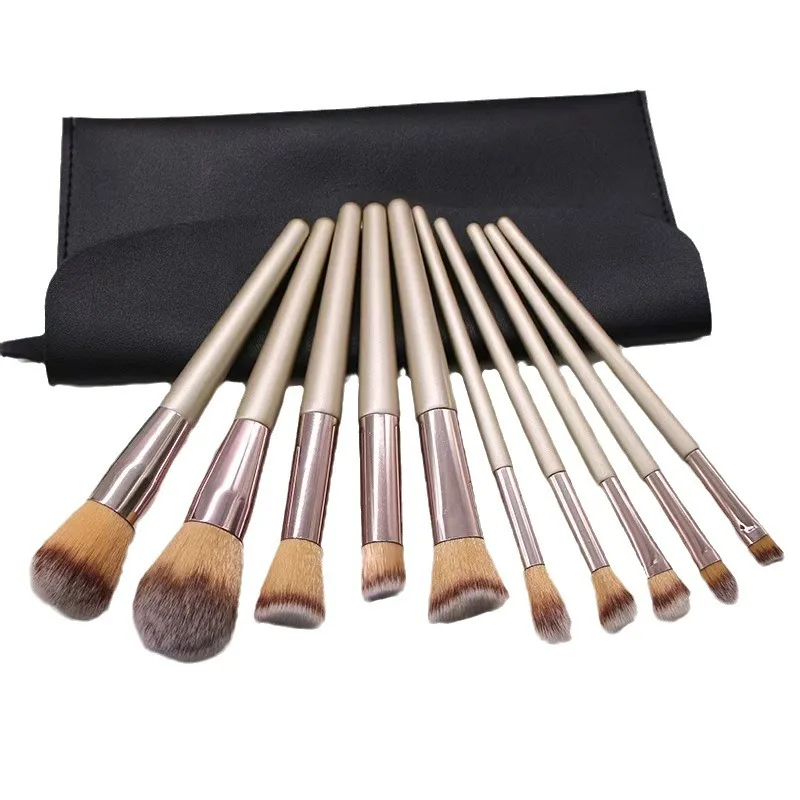 10 & 15 Pcs Makeup Brush Set for Beginners - Powder & Eyeshadow Brush Kit Professional Foundation & Blush Brushes