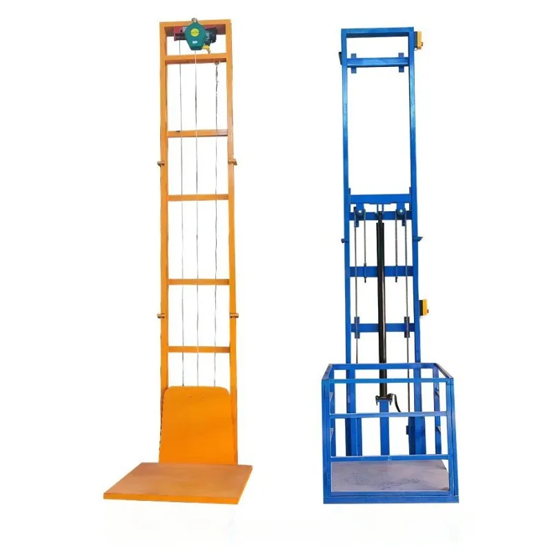 Electric hydraulic freight elevator Indoor Warehouse Retail Lift Platform 500kg Aluminum Alloy Construction Drywall Panel Hoist