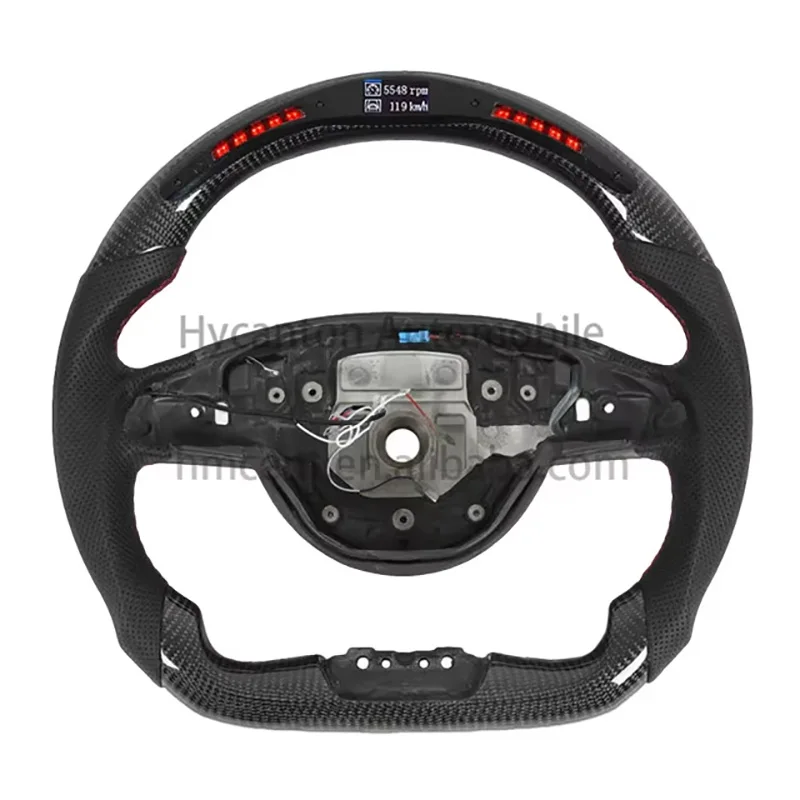 

Заводская цена Светодиодный руль из углеродного волокна для Mercedes Benz W204 W205 W211 C63 AMG W222 GLE CLA Автомобильный руль