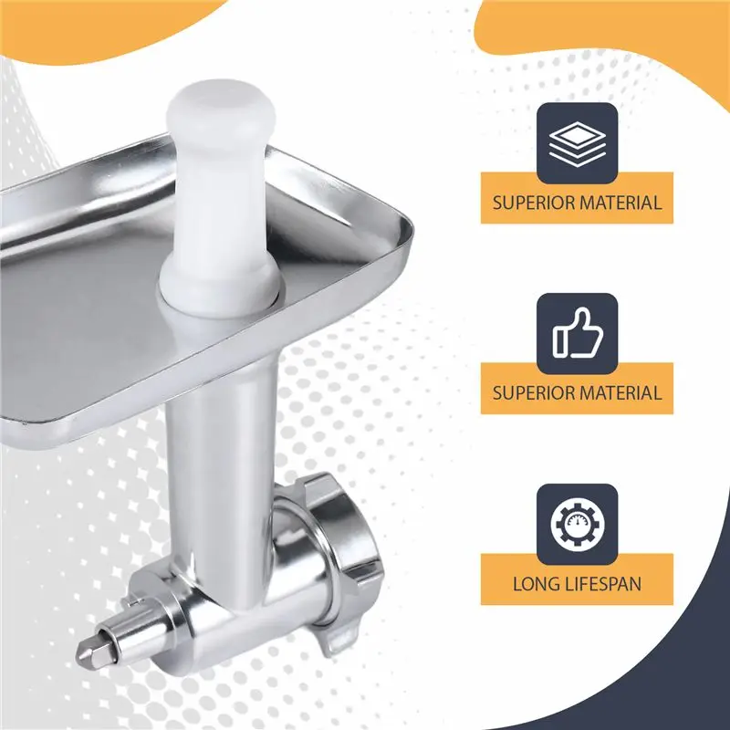 Removable 1 Set Metal Food Grinder Attachment For Kitchenaid Stand Mixers, Meat Grinder Attachment Included
