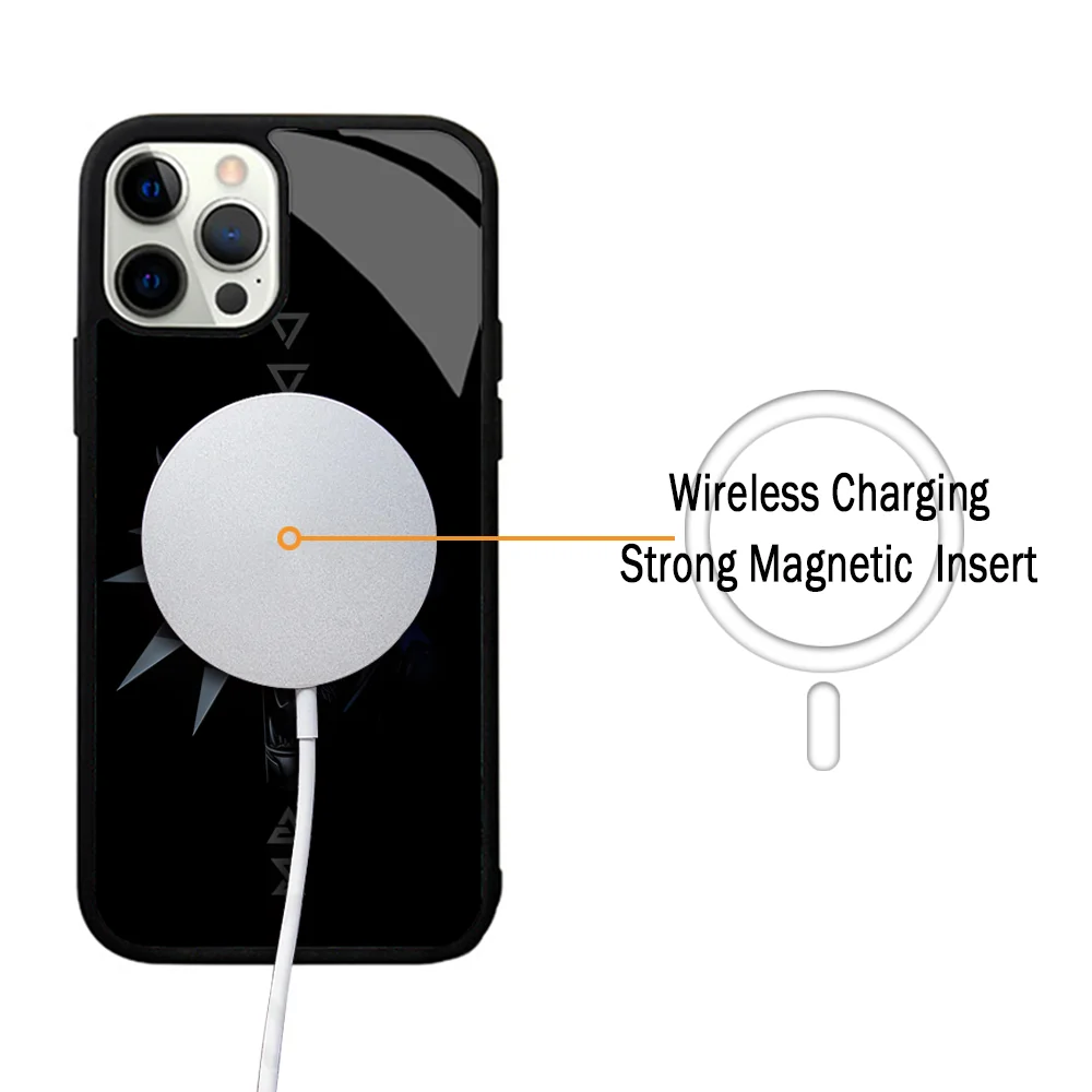 Game W-WitcherS 3 Phone Case For IPhone 11 12 13 14 15 Plus Pro Max Mirror Acrylic Cover For Magsafe Wireless Charging