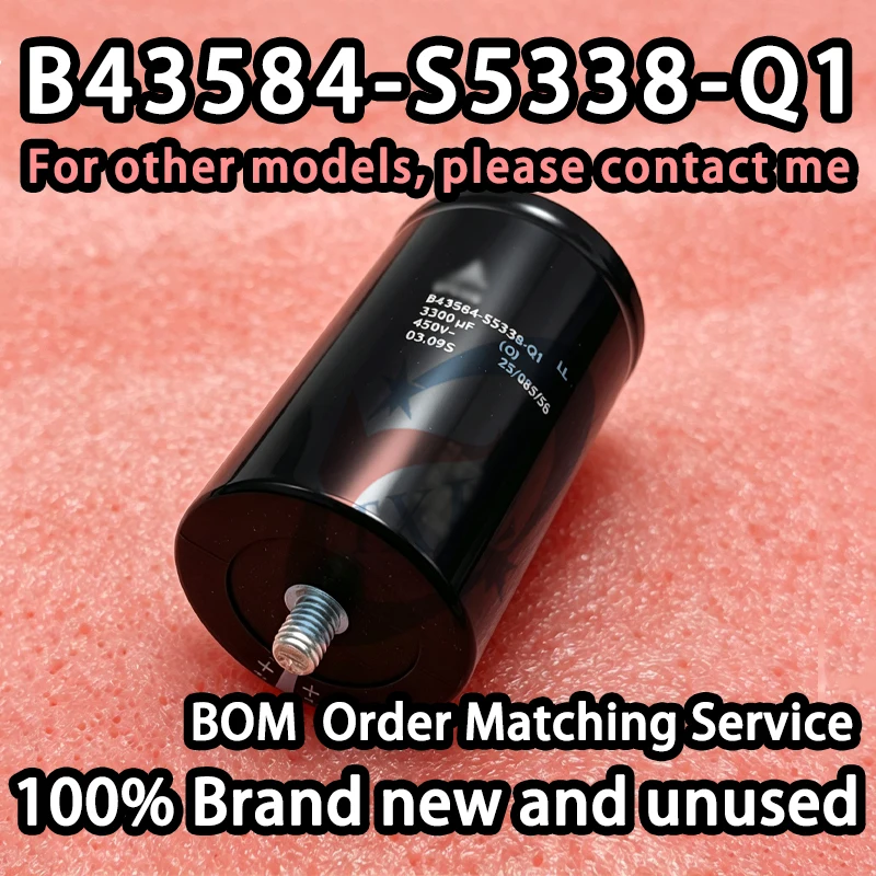【100% Brand New】B43584-S5338-Q1 450V 3300UF Screw Terminal Aluminum Electrolytic Capacitor 91X98mm