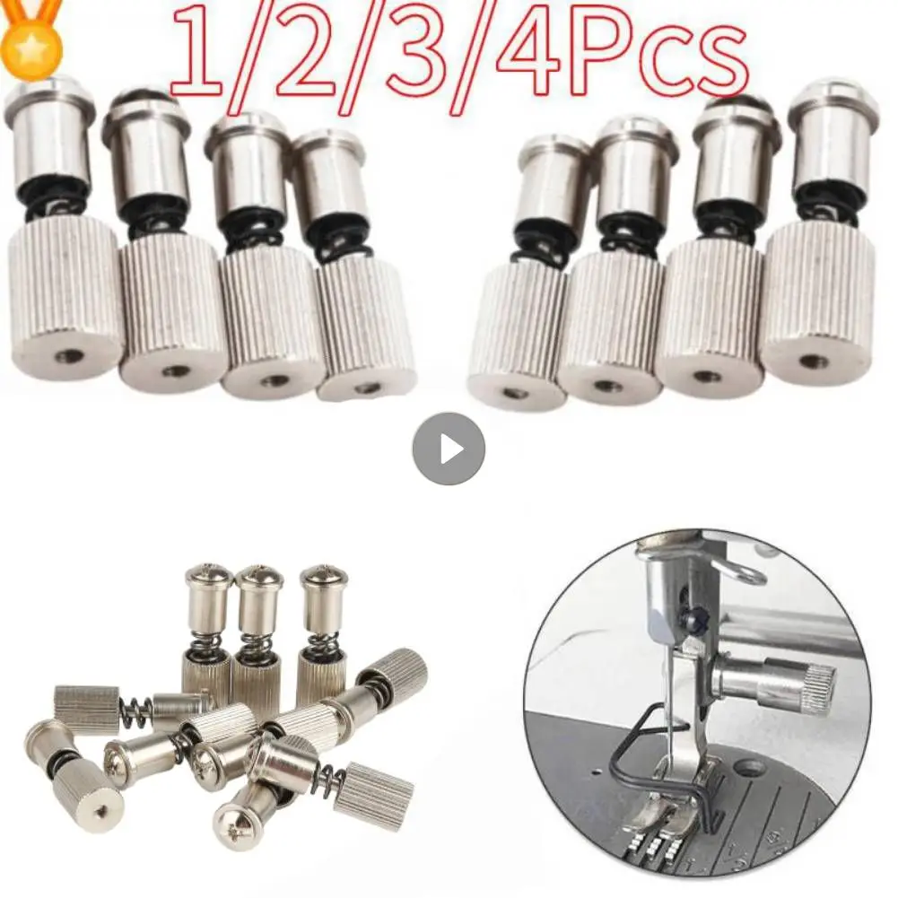 1-4PC Sewing Machine Universal Flat Presser Foot Quickly Change Screw Clamp Spring Easy Holder Industrial Sewing Machine Supply