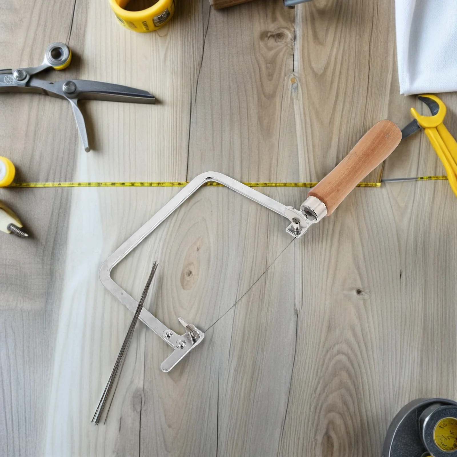 1 مجموعة منشارا أسلاك الفولاذ الدقة قطع المجوهرات المنشار مجوهرات المنشار القوس DIY بها بنفسك إصلاح معالجة المعادن أداة اليد #4