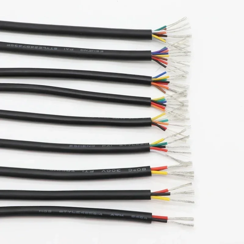 2-10m UL2464 Sheathed Wires 30 28 26 24 22 20 18 16 14AWG Signal Control Wire Channel Audio 2 3 4 5 6 7 8 9 10Cores Power Cables