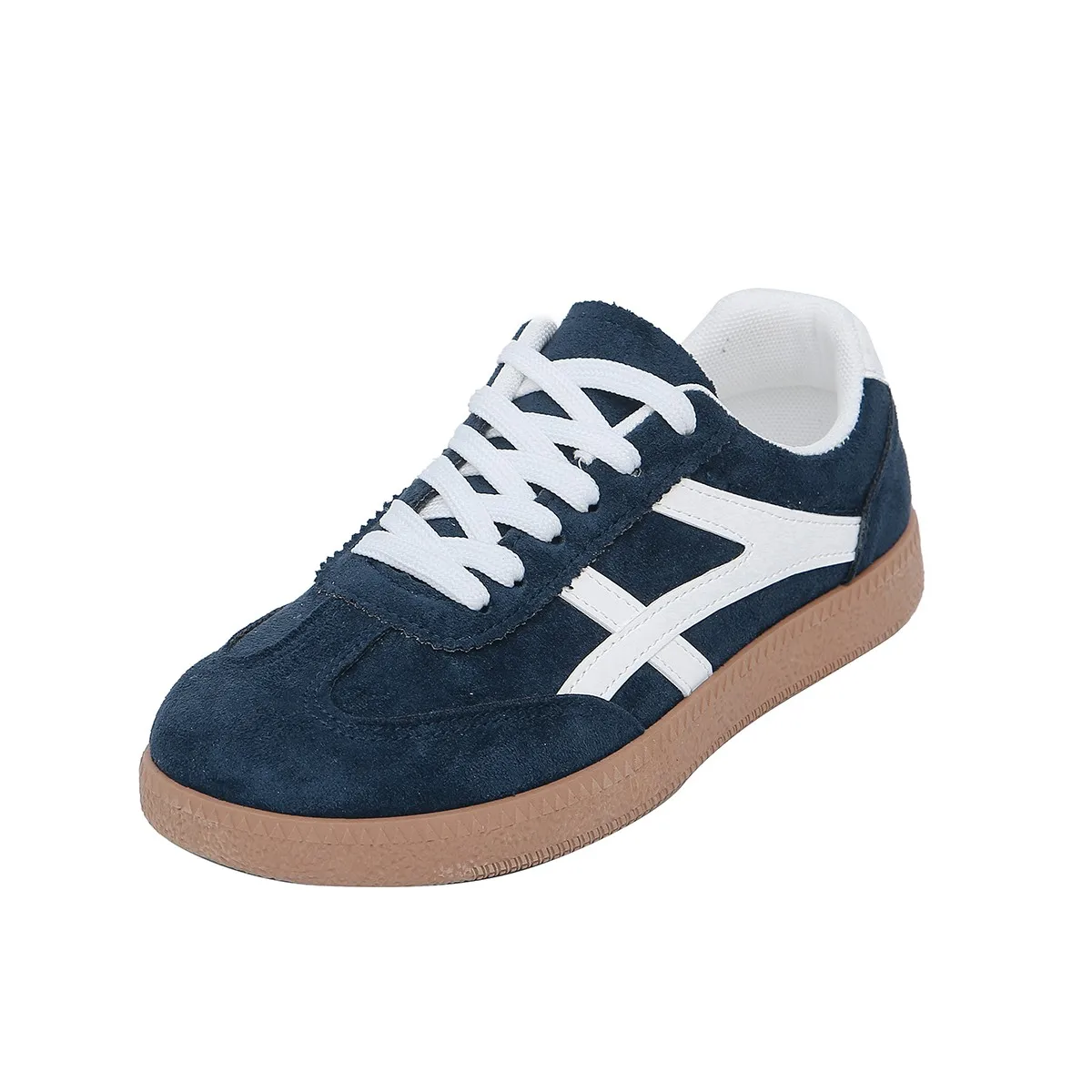 2026 Herbst Damenmode Wildleder-Sneaker mit Doppelschnalle und Metall-Details Leichte Atmungsaktive Bequeme Freizeitschuhe – Detail 14