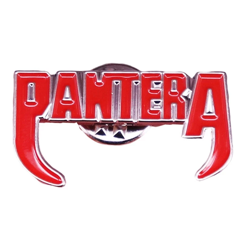 Pantera Flame Heavy Metal Rock Band Lapel Pins Backpack Jeans Enamel Brooch Pin Women Fashion Jewelry Gifts Cartoon Badges