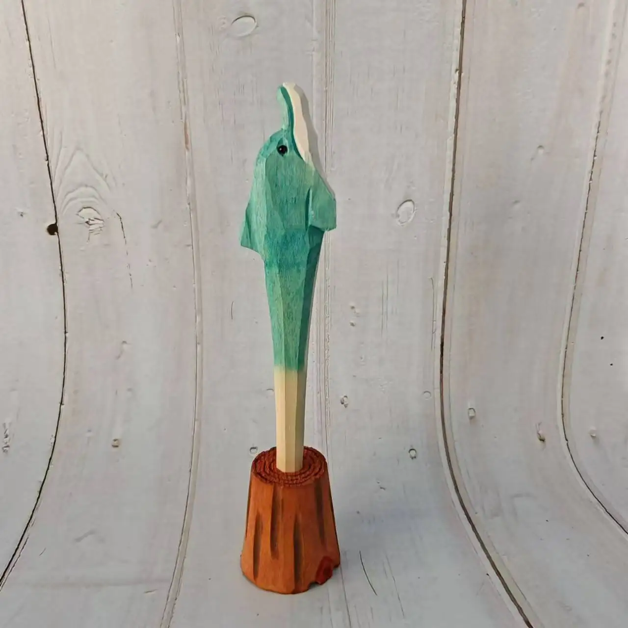 

Wooden Animal Pen Handmade Carved Ballpoint Kids Novelty Stationery School Office Supply Decorative Writing Tool