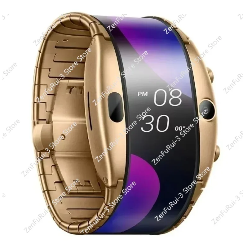 

Bluetooth Smart Watch Alpha Flexible Display SmartWatch 4G Internet Mobile Heart Rate Detection GPS Positioning