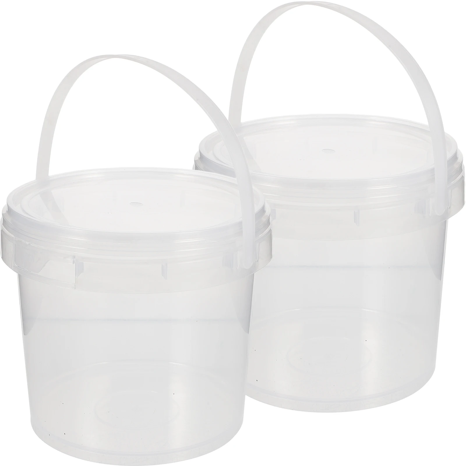 

2 Pcs Plastic Barrel Ice Cream Storage Tank Round Container with Lid Tubs Lids Watertight Household Food Buckets Baking