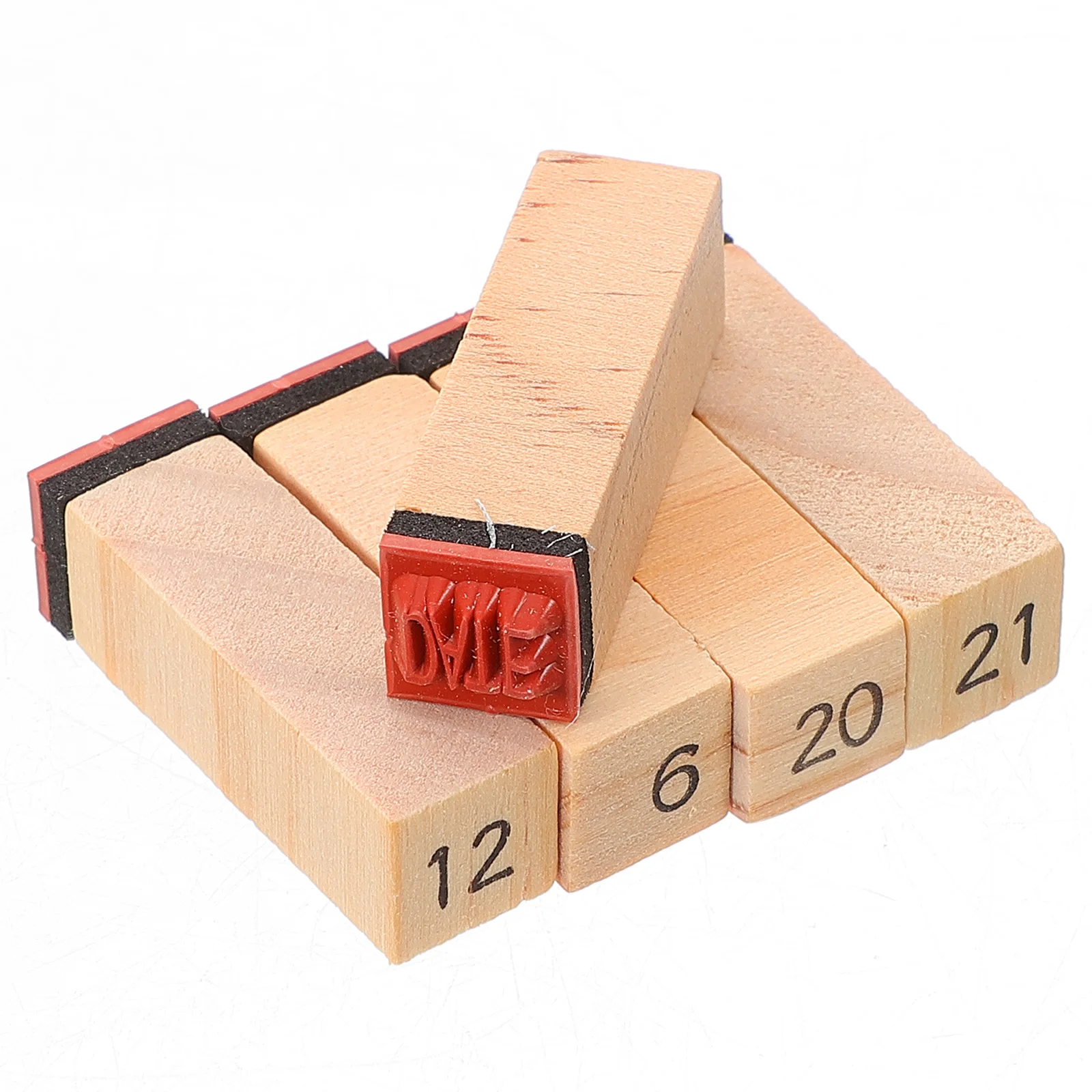 

1Set Wooden Week Stamps for Crafting Mini Stamps Handmade Greeting Cards Gift Tag Photo Albums Scrapbooking Tools