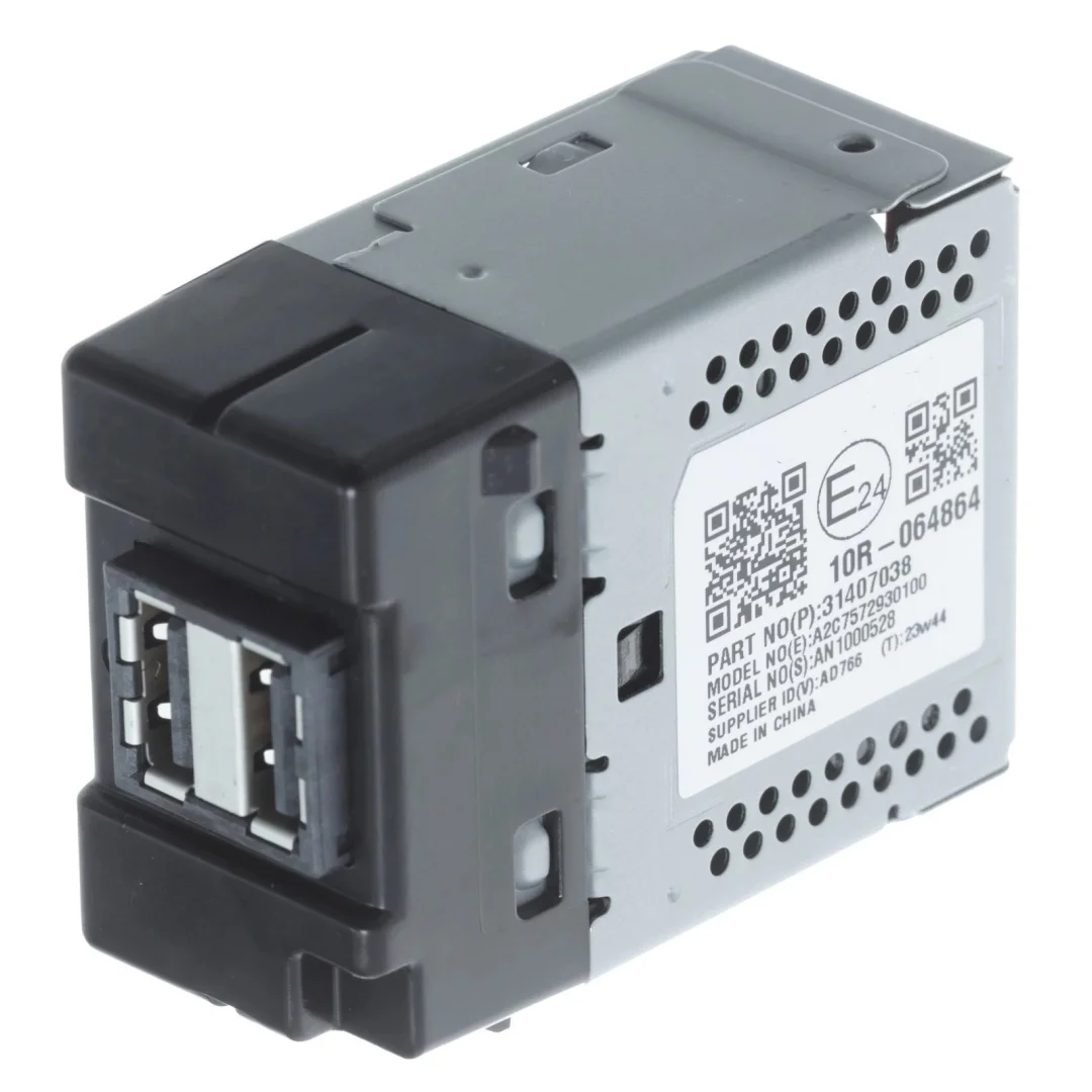 31407038 New USB Socket Dual Port For Volvo New S60 S90 XC60 XC90 V60 V90 USB Interface Single Socket USB Modified Double Socket