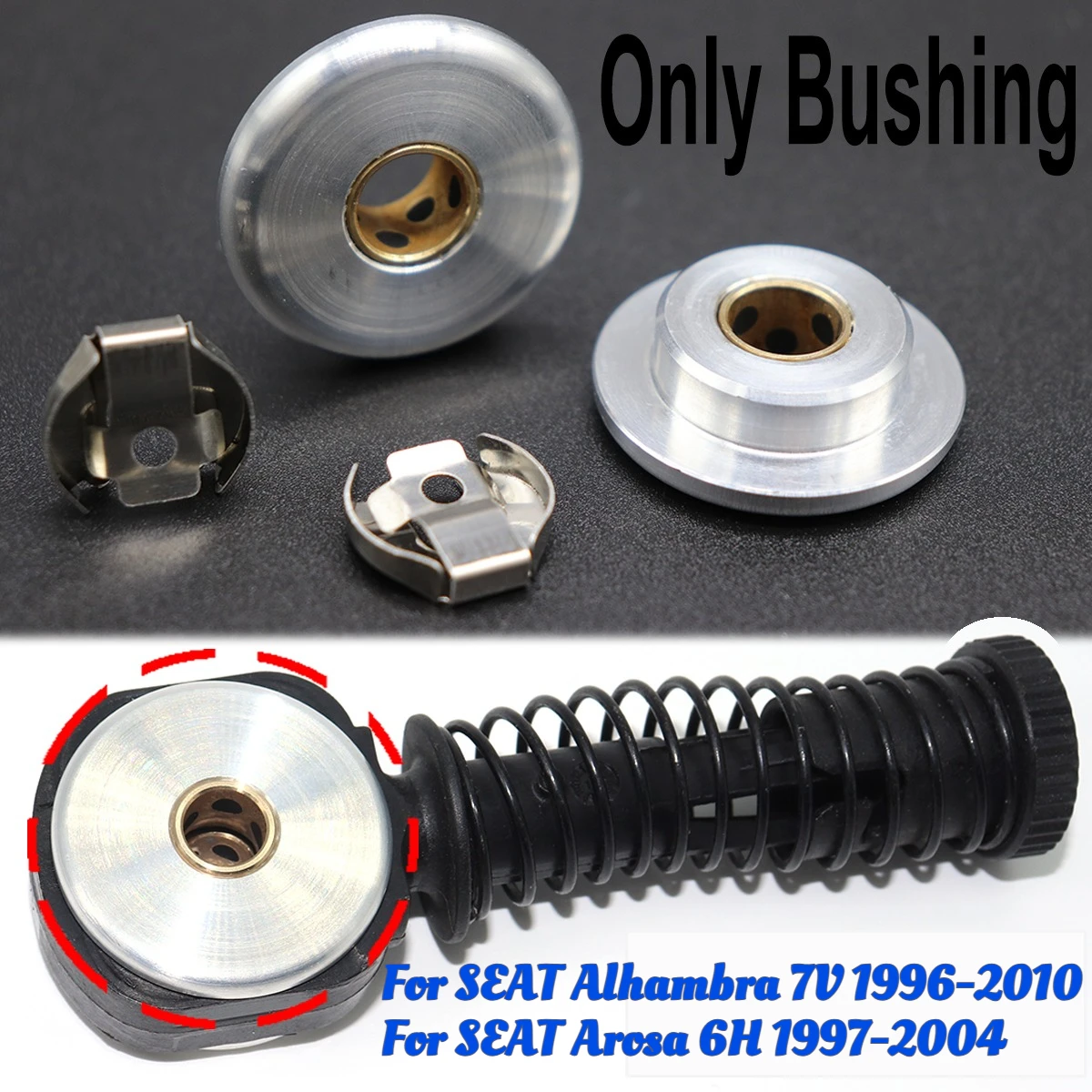 

8MM/10MM Aluminum Alloy Upgrade Manual Gear Shift Cable End Rod Linkage W/ Lock Washer Clip Repair For SEAT Alhambra 7V Arosa 6H