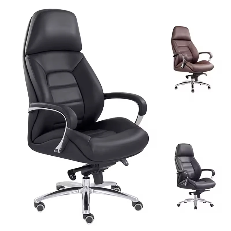 Executive ergonomic office chair 7-point massage synthetic leather PP mesh electric adjustment built-in headrest chair