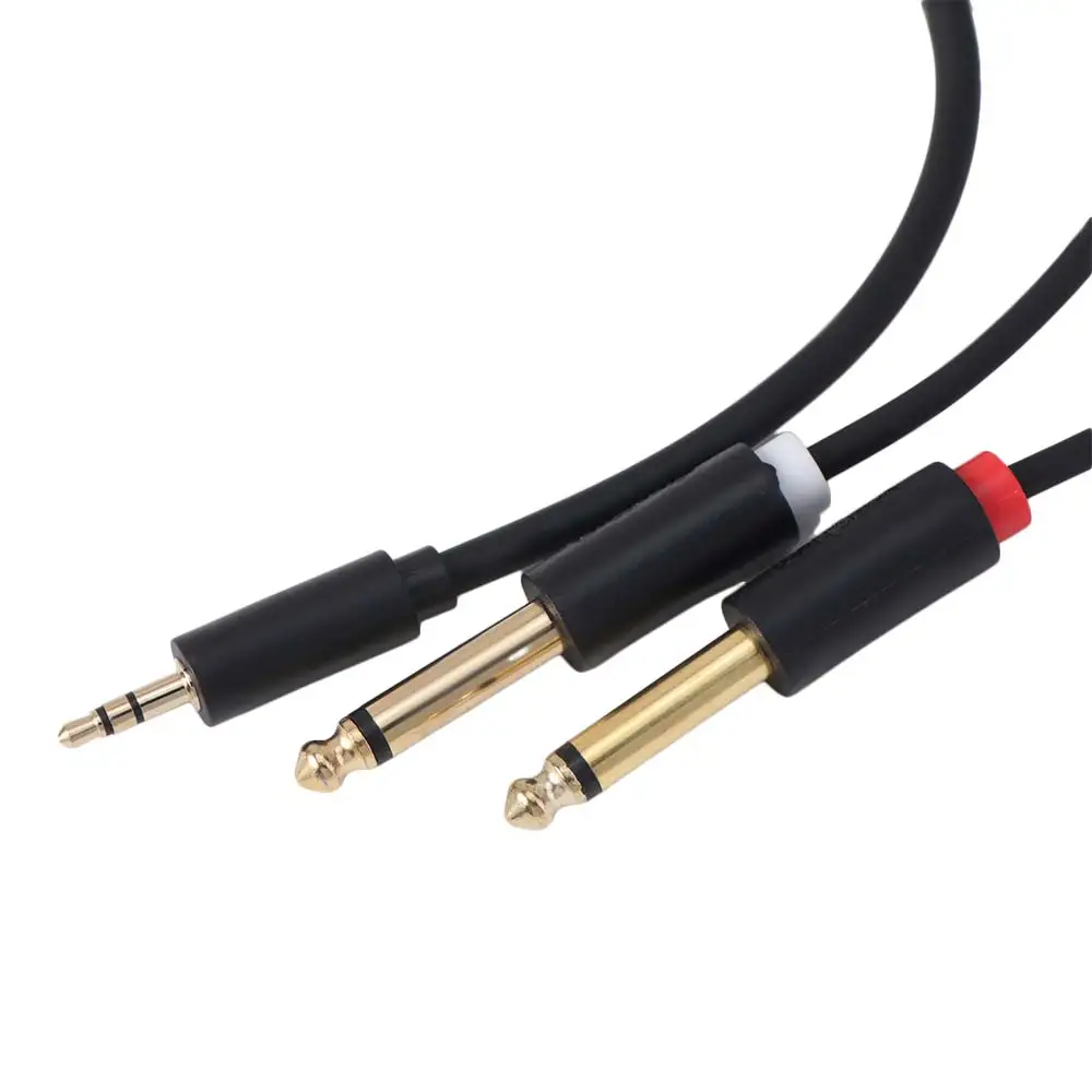 Dual Channel 3.5mm To Dual 6.5mm Audio Cable Converter 2 in 1 3.5mm To 6.5mmAudio Splitter Cable Stereo Connector Splitter