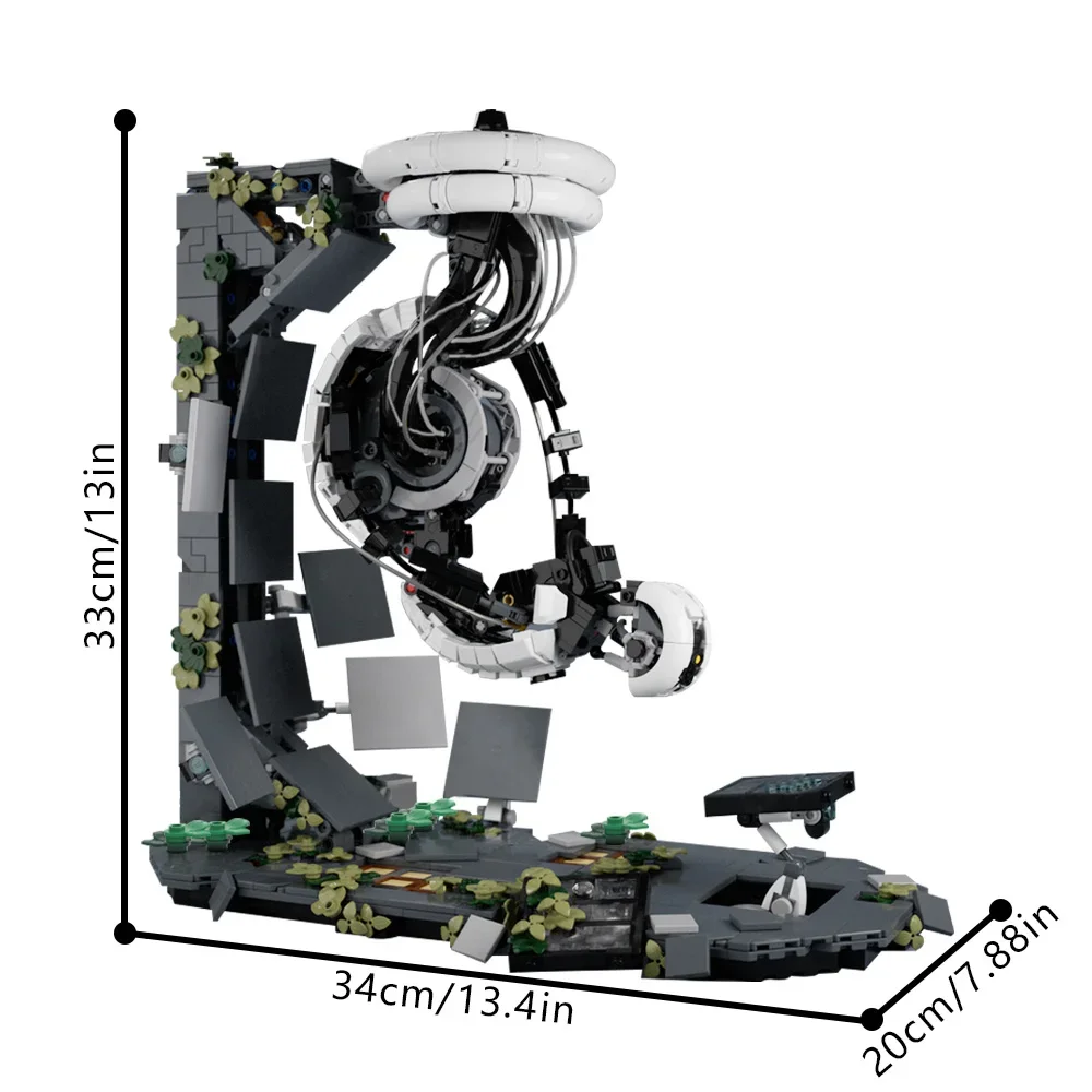 ゴブリックス MOC GLaDOS - ポータル2 ゲームアーキテクチャ 組み立てブロックモデル ポータル2 ゲーム小道具 ブロック組み立ておもちゃ 子供DIYギフト