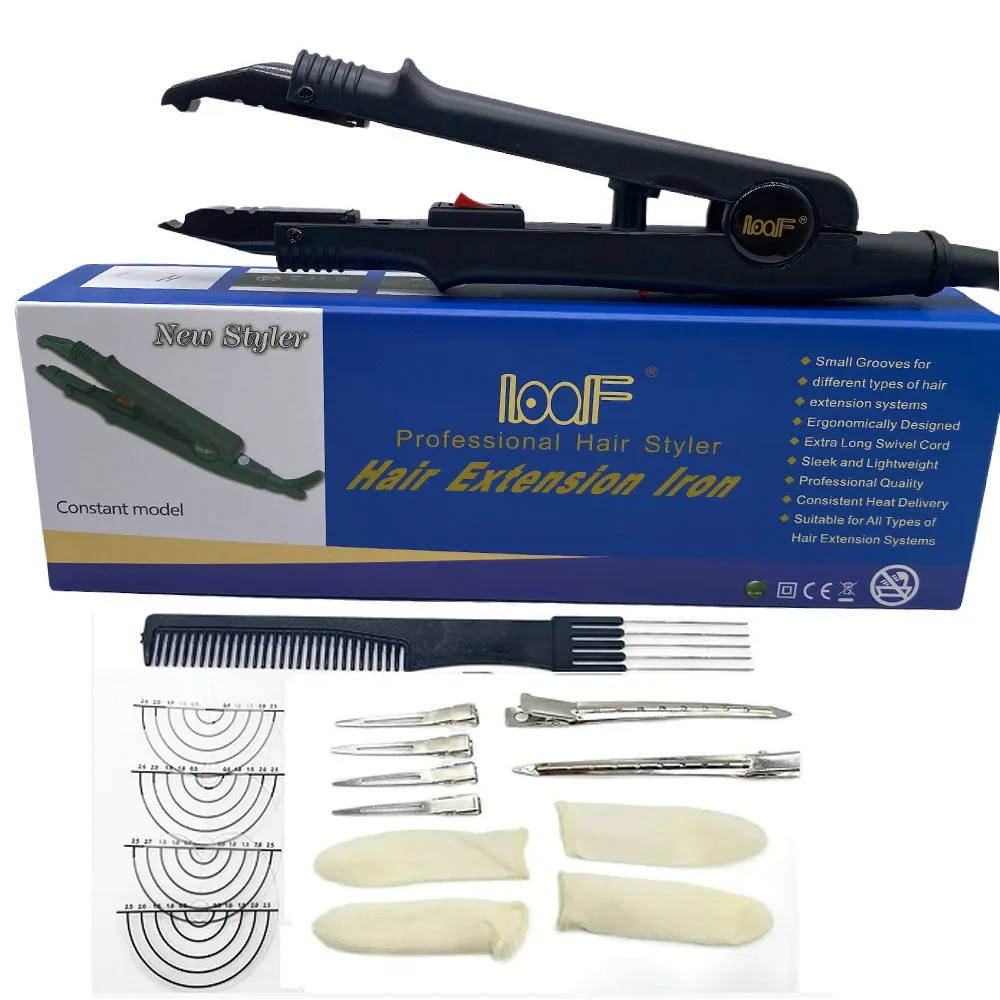 

611A Профессиональный инструмент для наращивания волос Loof Hair Connector Fusion Heat Iron Connector Постоянная температура с подарком