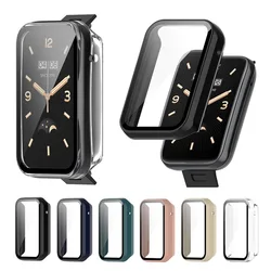 PC+Tempered Glass Protective Case For Xiaomi Mi Band 7 Pro Full Screen Protector Shell Bumper Cover