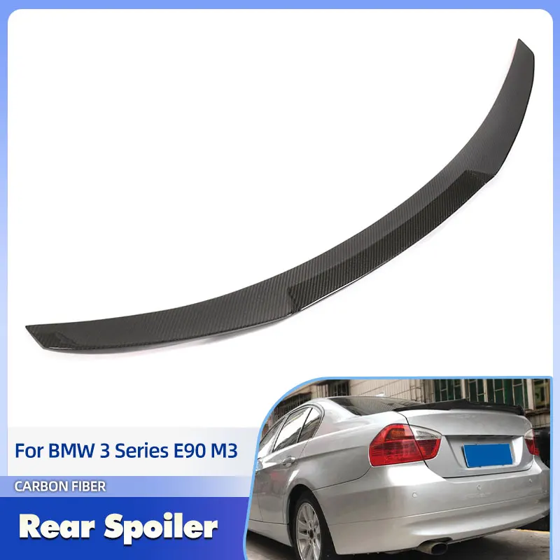 

Автомобильный задний спойлер багажника, крылья из углеродного волокна для BMW 3 серии E90 M3 320i 330i седан 2005-2011, задний спойлер багажника, крыло, губа