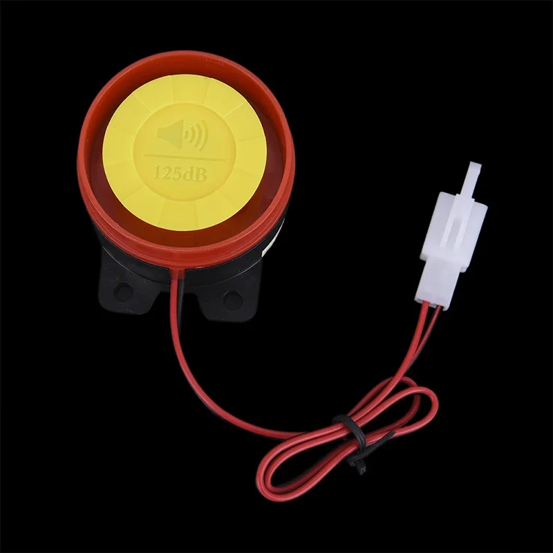 Bocina de coche, sirena de ataque aéreo, alarma Universal de 12v, bocina de camión, bocina eléctrica pequeña portátil, alarma, piezas interiores de coche, 1 ud.