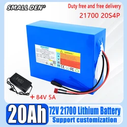 New 72V 20Ah 21700 Lithium Battery Pack 20S4P 84V Bicycle Scooter Motorcycle Built in BMS 3000W High Power Rechargeable Battery