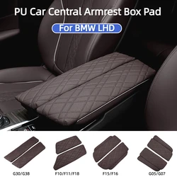 2PCS Car Central Armrest Box Console Cover Auto Styling Accessory For BMW Series5 G30 G38 F10 F11 F18 F15 F16 G05 G07 X5X6X7 LHD