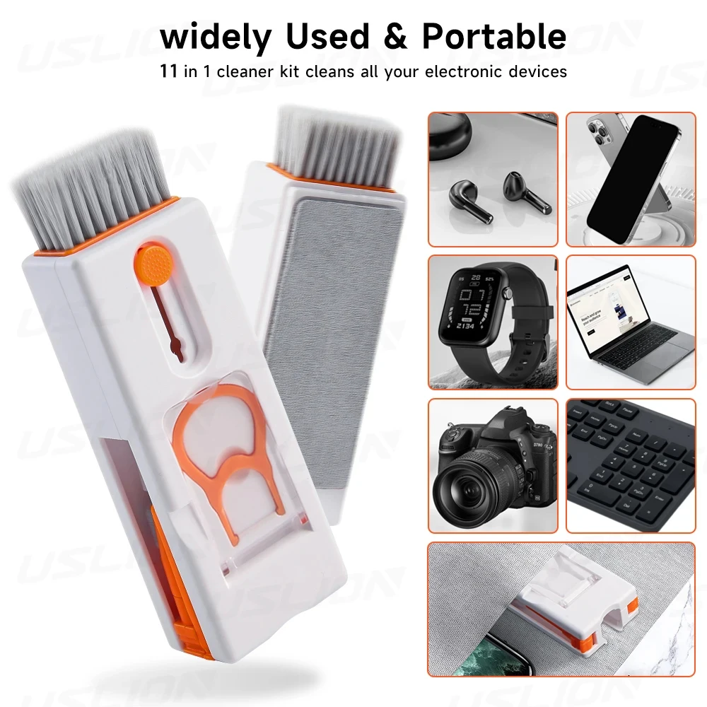 11 In 1 Multi Function Combination Cleaning Kit Portable Keyboard Headset Computer Phone Camera Tablet Sim Card Ejector Keycap