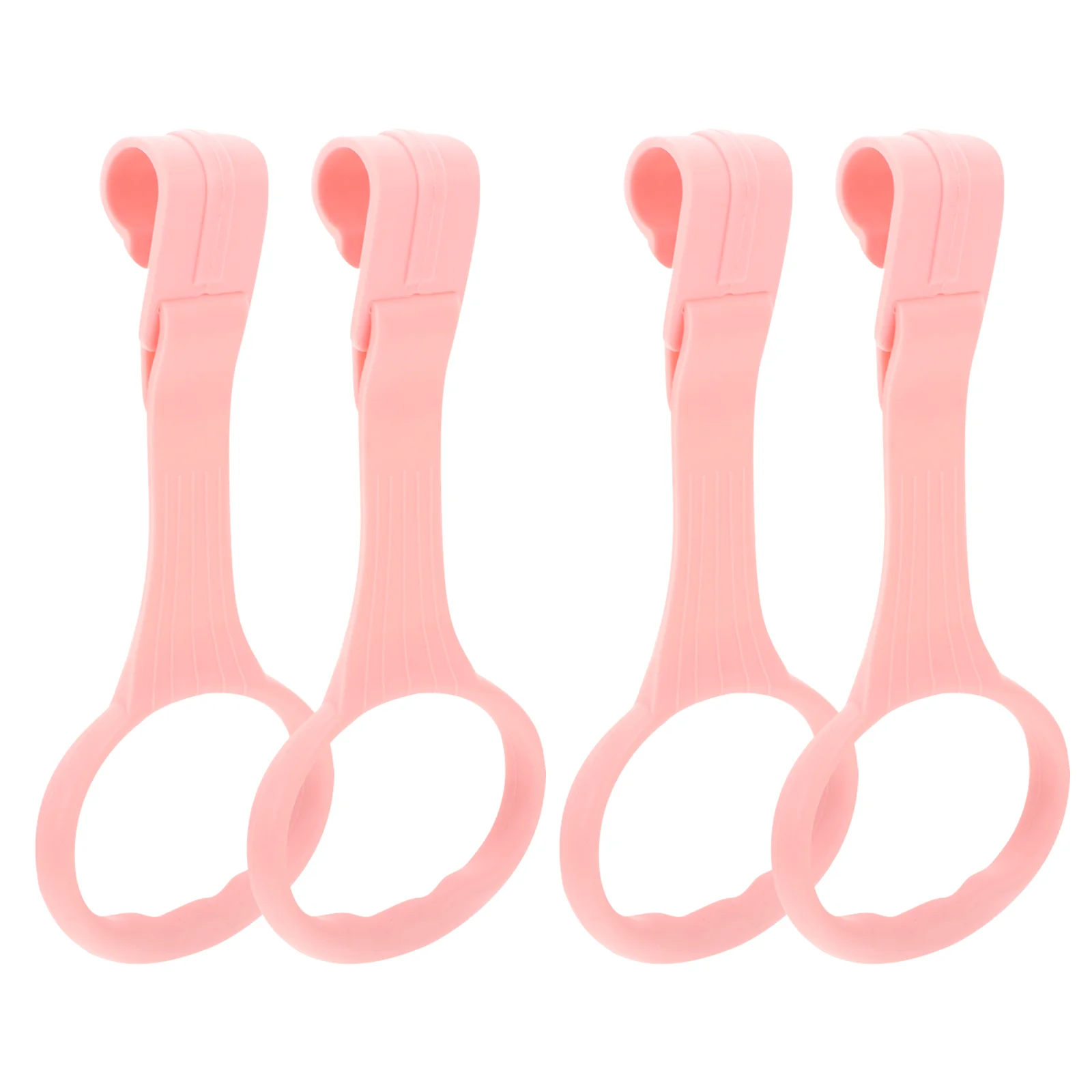 

4 Pcs Car Toys Children's Bed Pull Ring Infant Portable Crib Baby Hand Walker up Bar Pink Travel