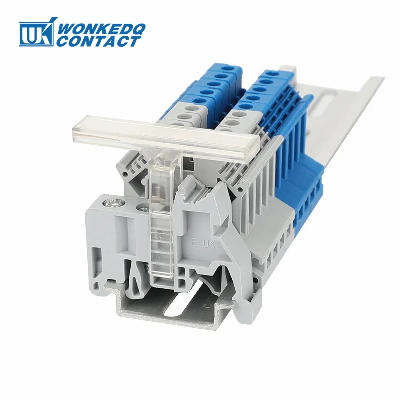 10 Stück UTTB 2,5-Schraube Doppelklemmenblock DIN-Schienen-Stecker UT 2-stufiger 2,5 mm2 Innensechskant 12 AWG Kupfer verzinnt UTTB2.5 – Detail 8