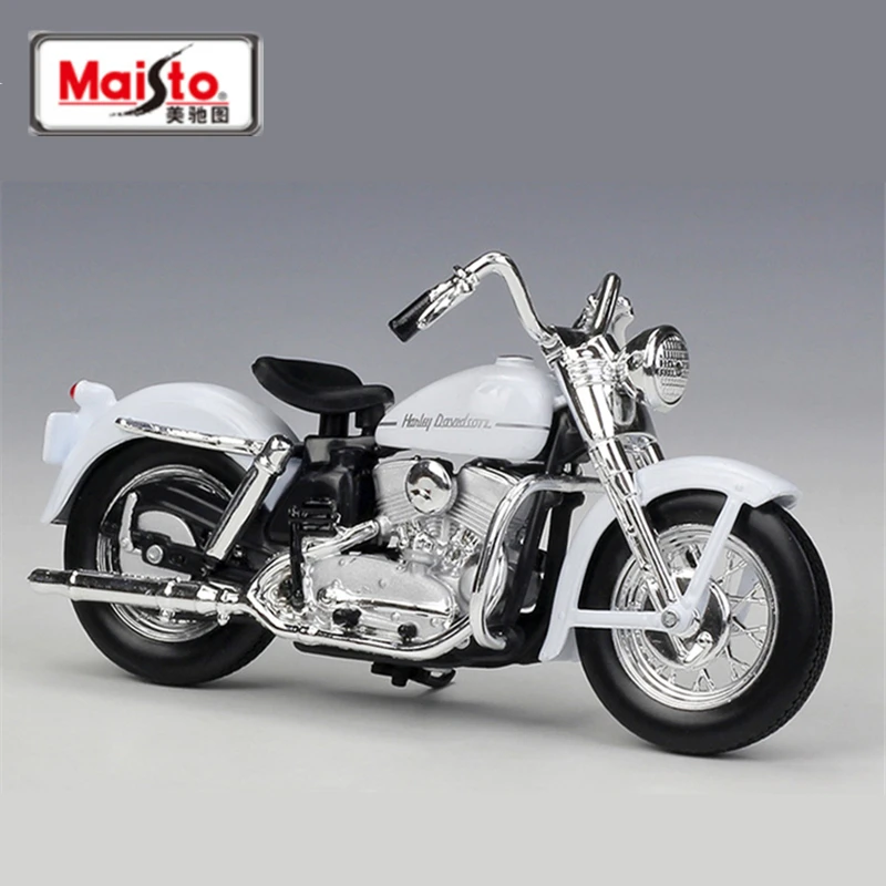 Maisto 1:18 Harley Davidson 1952 K Alloy Motorcycle Model Simulation Diecast Metal Classic Motorcycle Model Collection Kids Gift