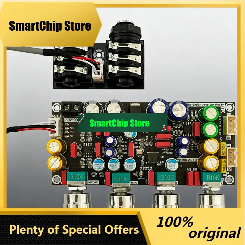 SmCpDC8-26V AMP Upgrade Karaoke Reverb Board Professional Microphone Preamplifier DSP Mixing Module Anti-Whistle