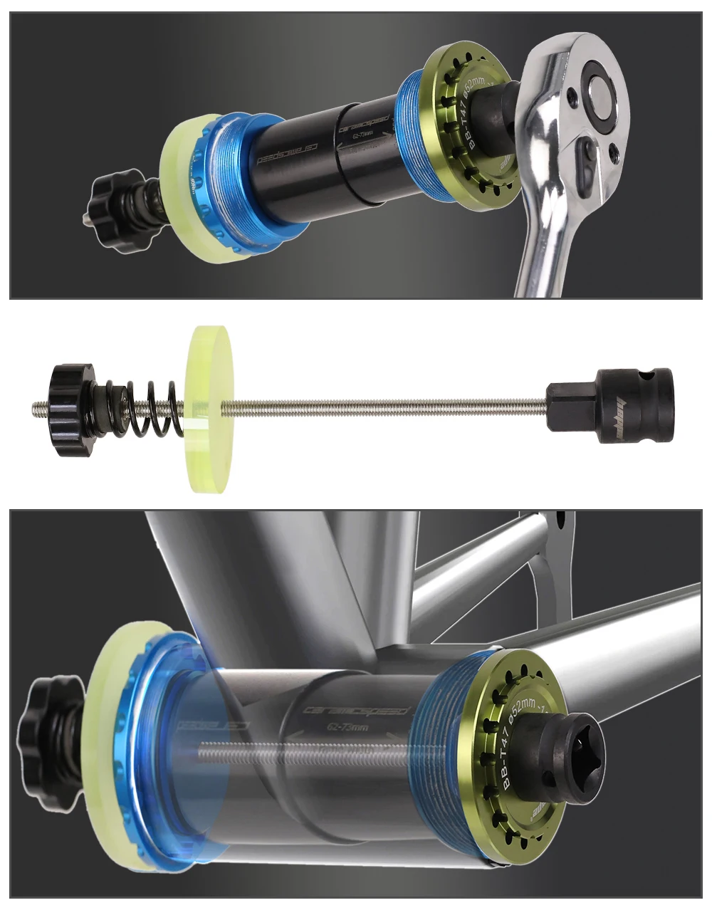 Fahrrad Tretlager Werkzeug Halte Kit Tretlager Anziehen Rutschfeste Werkzeug Kit BB Installation Removal Tool Halte Kit – Detail 9